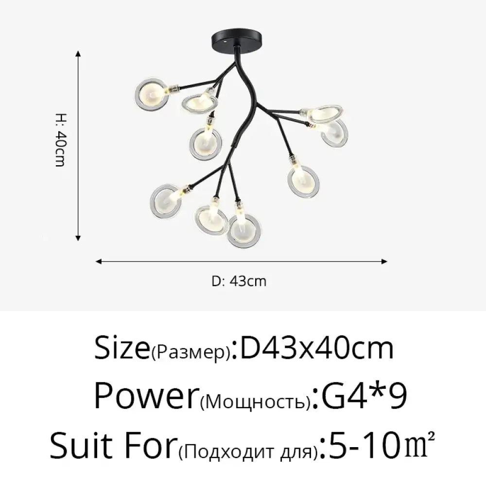 LED Minimalist Modern Gold Chandelier | Bedroom Lighting