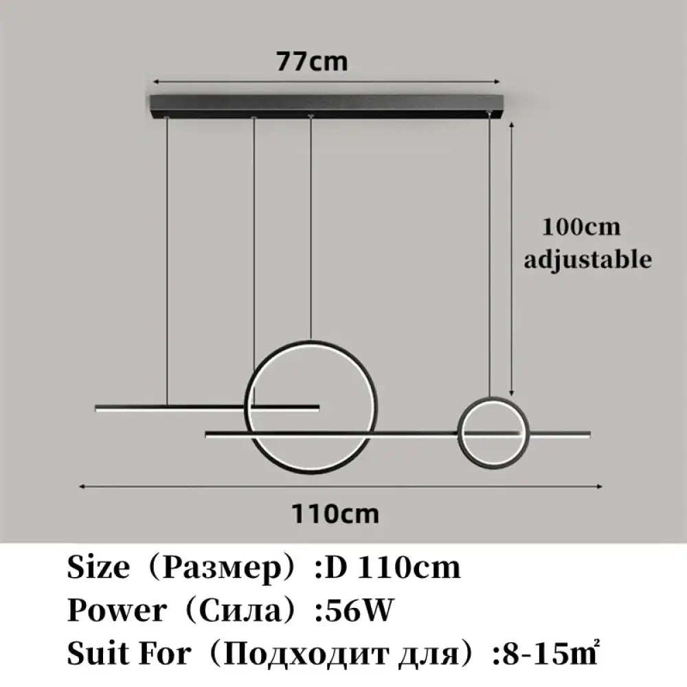 LED Minimalist Signature Chandelier | Dining Room Lighting