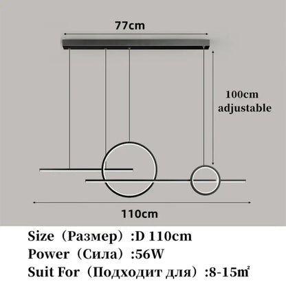 LED Minimalist Signature Chandelier | Dining Room Lighting