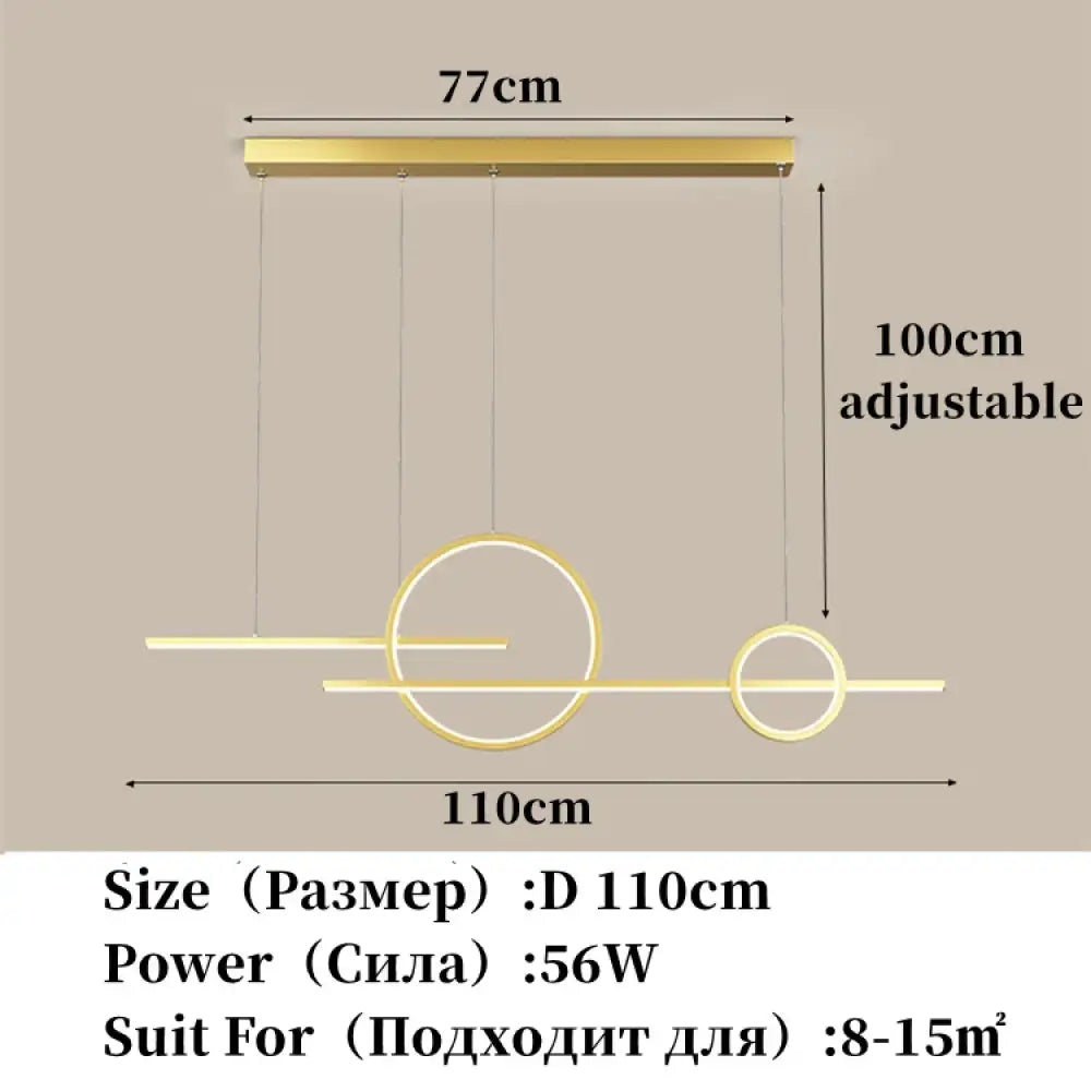 LED Minimalist Signature Chandelier | Dining Room Lighting