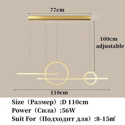 LED Minimalist Signature Chandelier | Dining Room Lighting