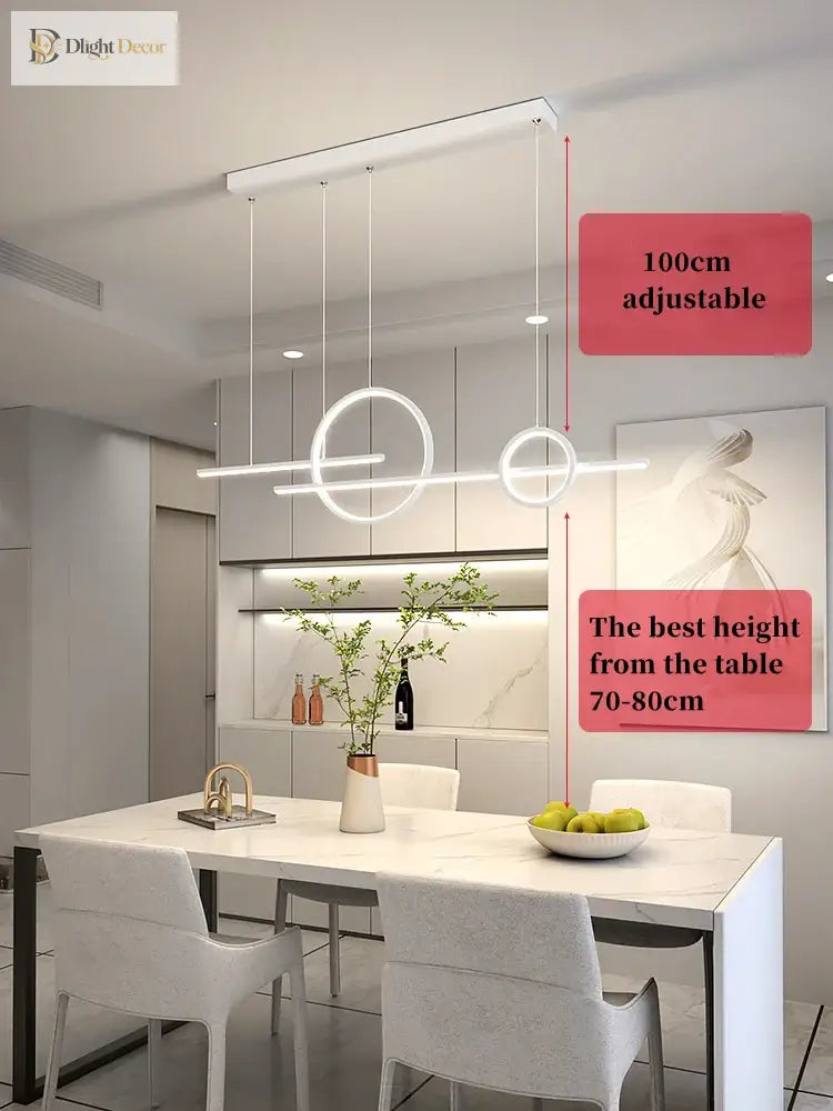 LED Minimalist Signature Chandelier | Dining Room Lighting