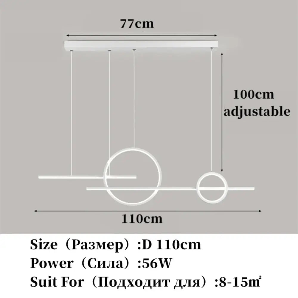 LED Minimalist Signature Chandelier | Dining Room Lighting
