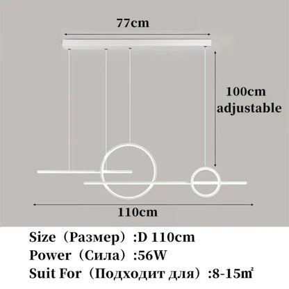 LED Minimalist Signature Chandelier | Dining Room Lighting