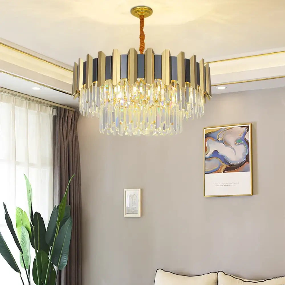 LED Modern Crystal Chandelier | Hallway &amp; Entry Lighting