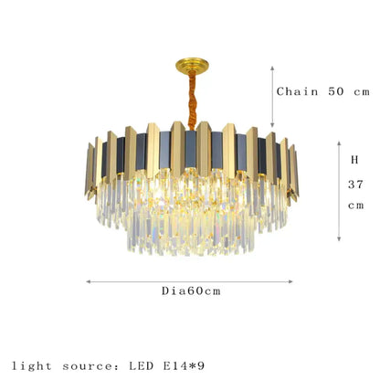 LED Modern Crystal Chandelier | Hallway &amp; Entry Lighting