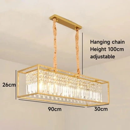 LED Modern Crystal Chandelier | Kitchen Island Home Lighting