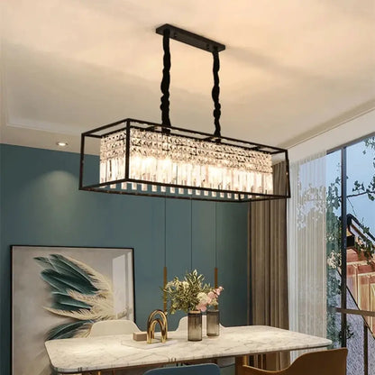 LED Modern Crystal Chandelier | Kitchen Island Home Lighting
