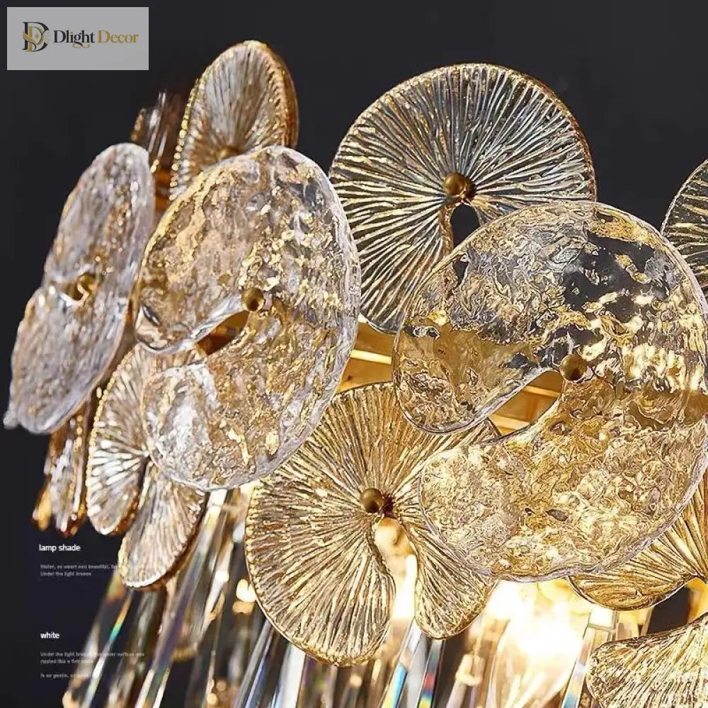 LED Modern Crystal Flower Chandelier | Bedroom Lighting