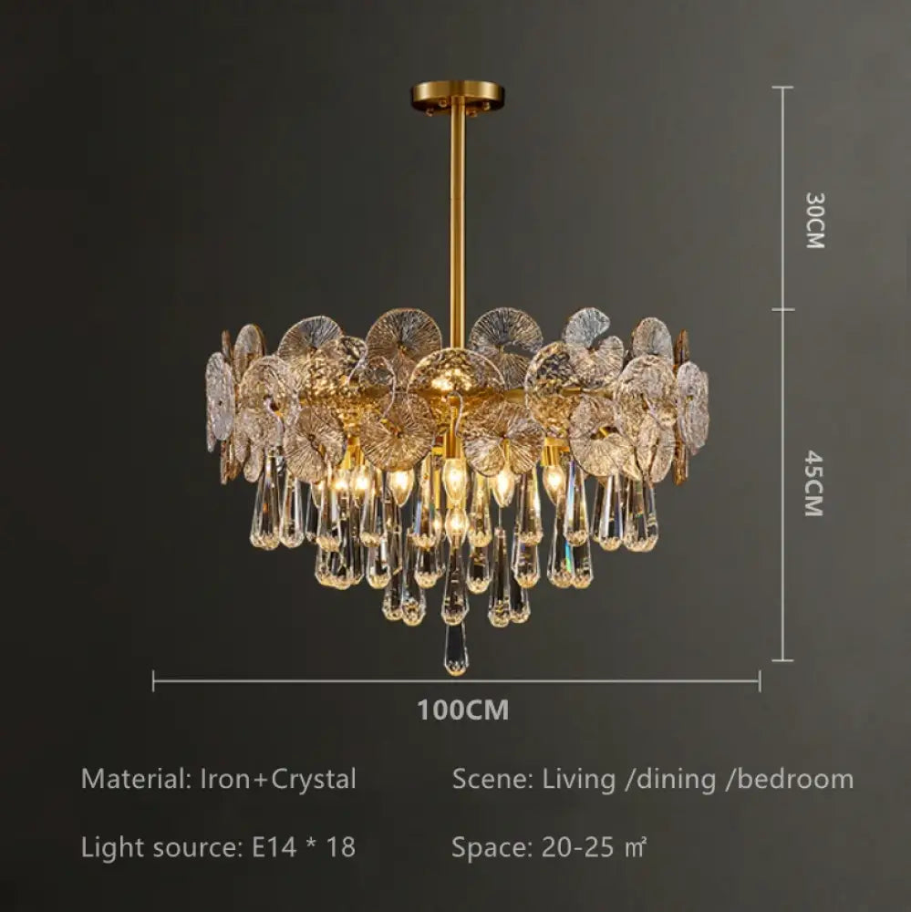 LED Modern Crystal Flower Chandelier | Bedroom Lighting