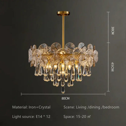 LED Modern Crystal Flower Chandelier | Bedroom Lighting