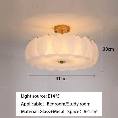LED Modern Glass Chandelier | Bedroom &amp; Bedside Lighting