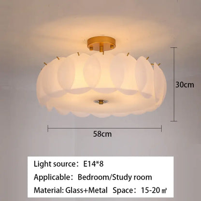 LED Modern Glass Chandelier | Bedroom &amp; Bedside Lighting