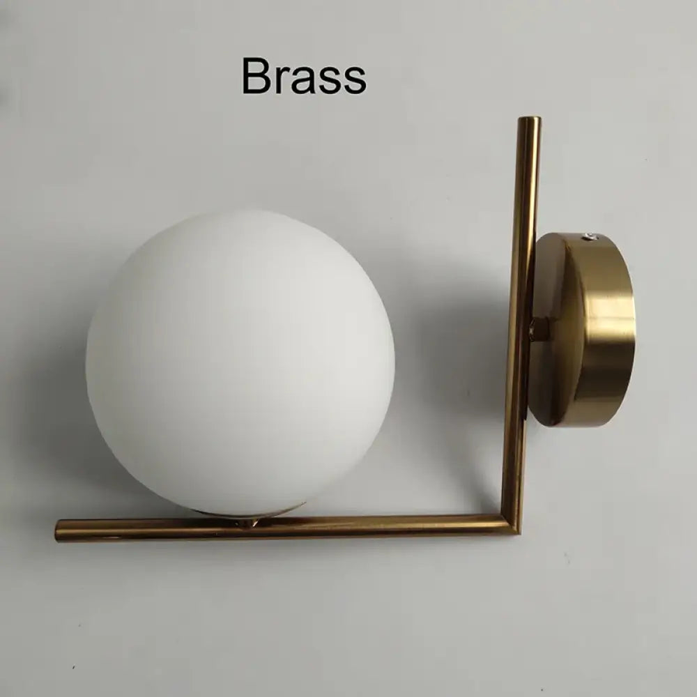LED Modern Glass Gold Wall Sconce | Bedroom Home Lighting