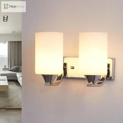 LED Modern Glass Wall Sconce | Bedroom &amp; Hallway Lighting