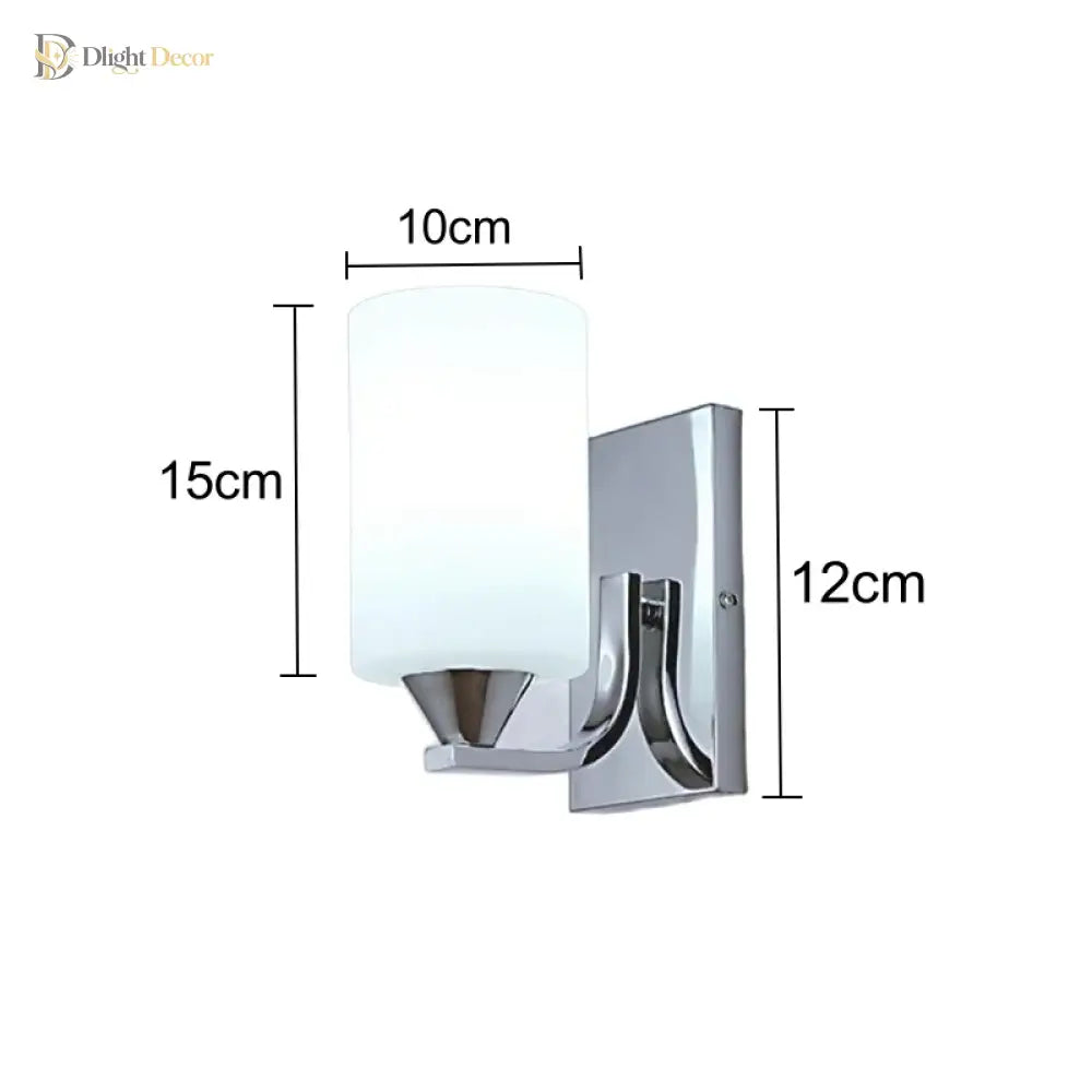 LED Modern Glass Wall Sconce | Bedroom &amp; Hallway Lighting