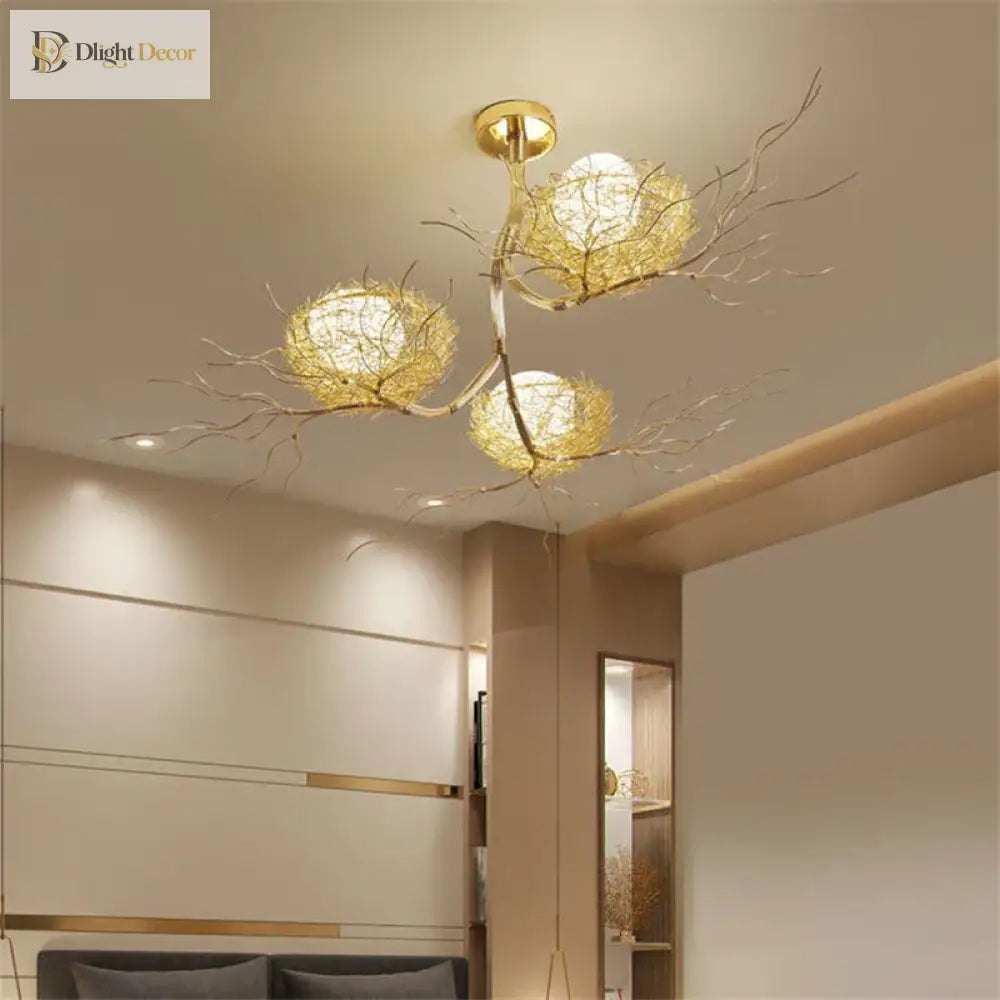 LED Modern Gold Ceiling Light | Kitchen Island Lighting