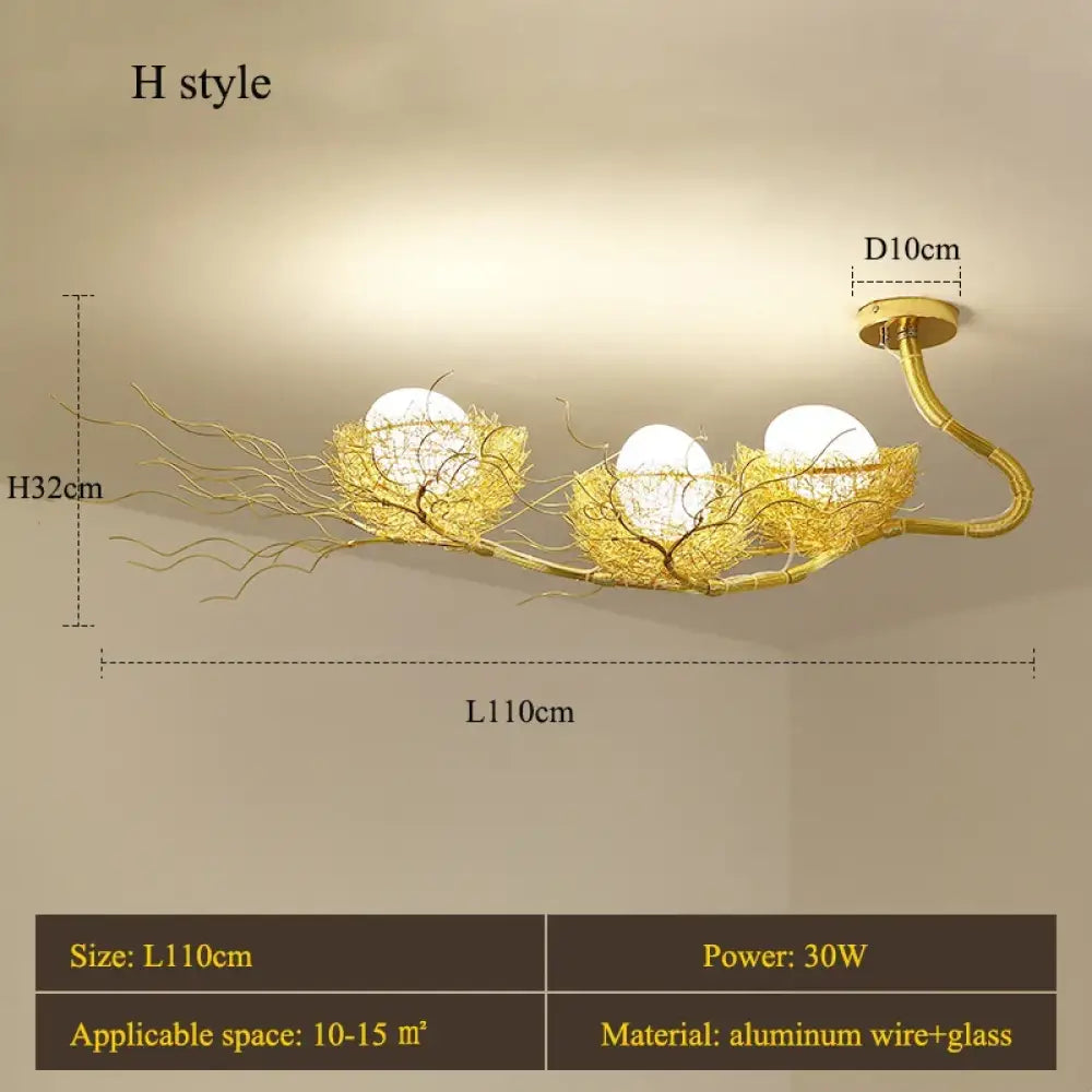 LED Modern Gold Ceiling Light | Kitchen Island Lighting