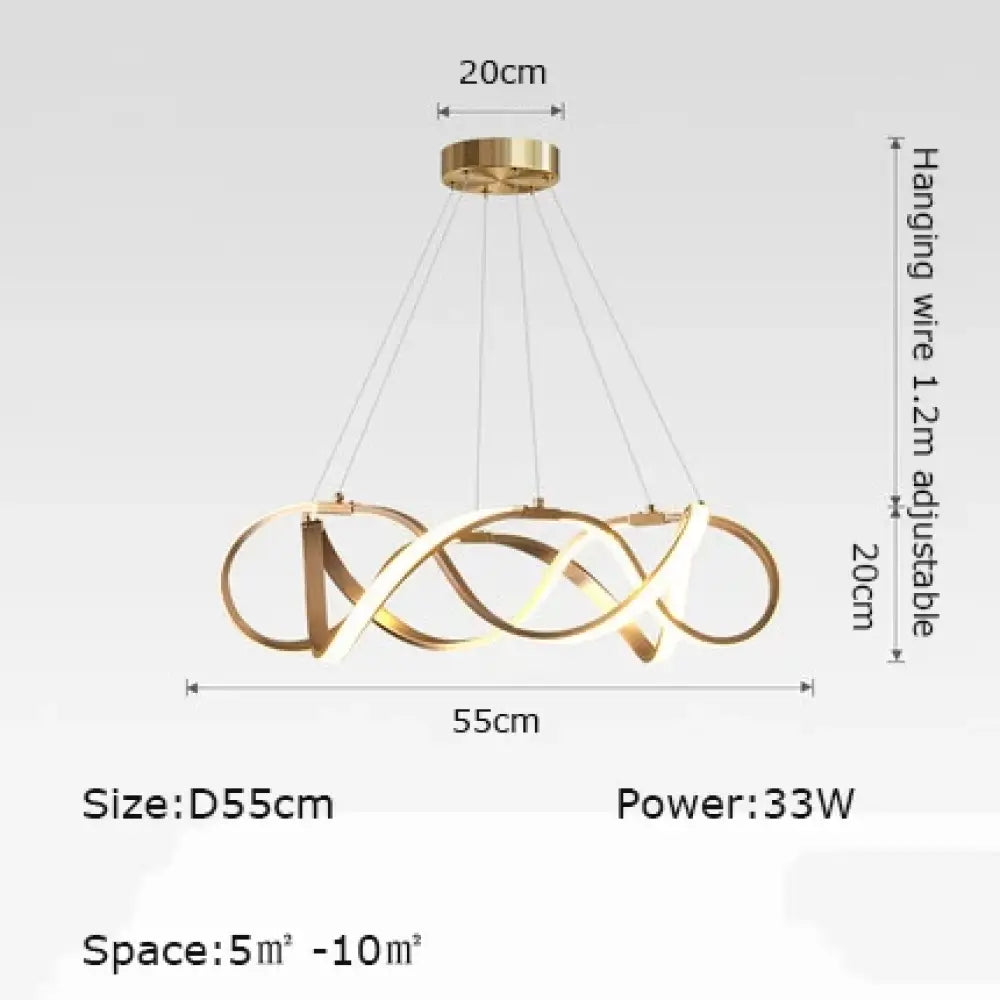 LED Modern Gold Chandelier | Dining Room Home Lighting