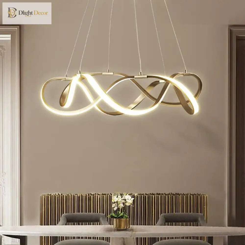 LED Modern Gold Chandelier | Dining Room Home Lighting