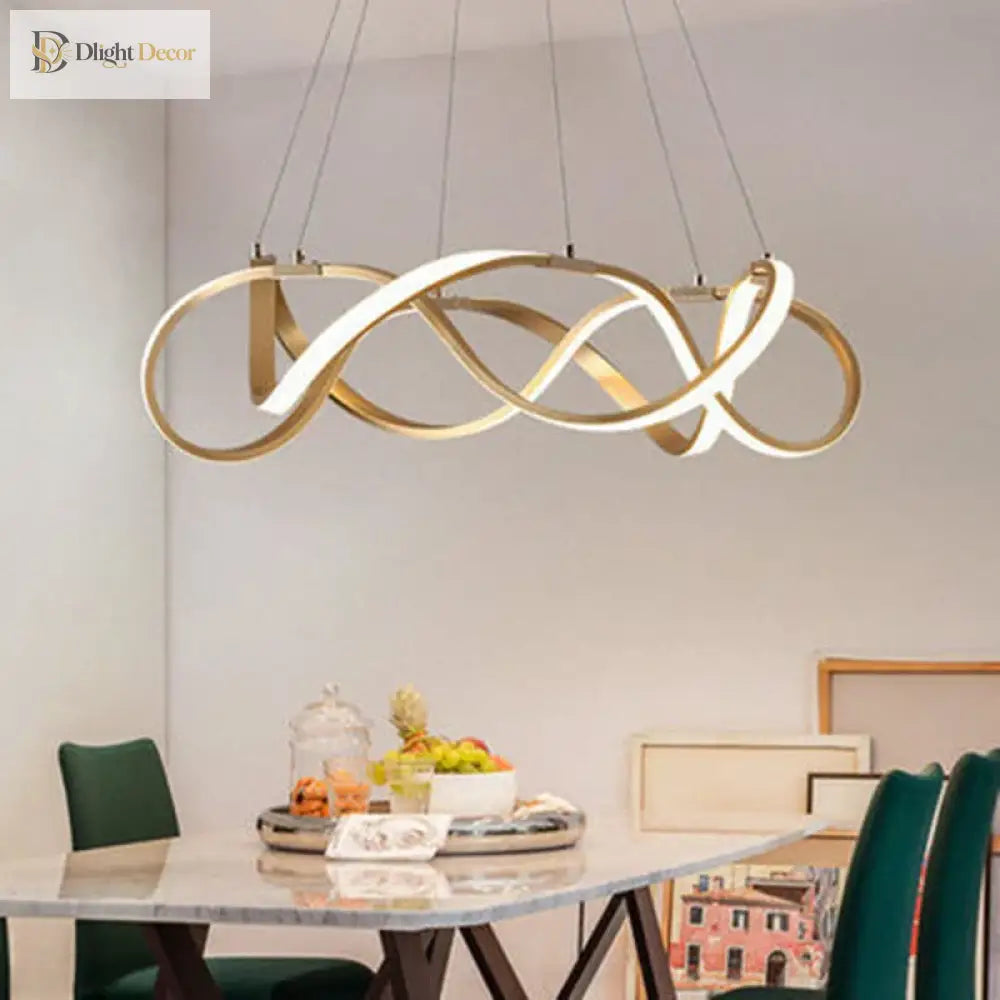 LED Modern Gold Chandelier | Dining Room Home Lighting
