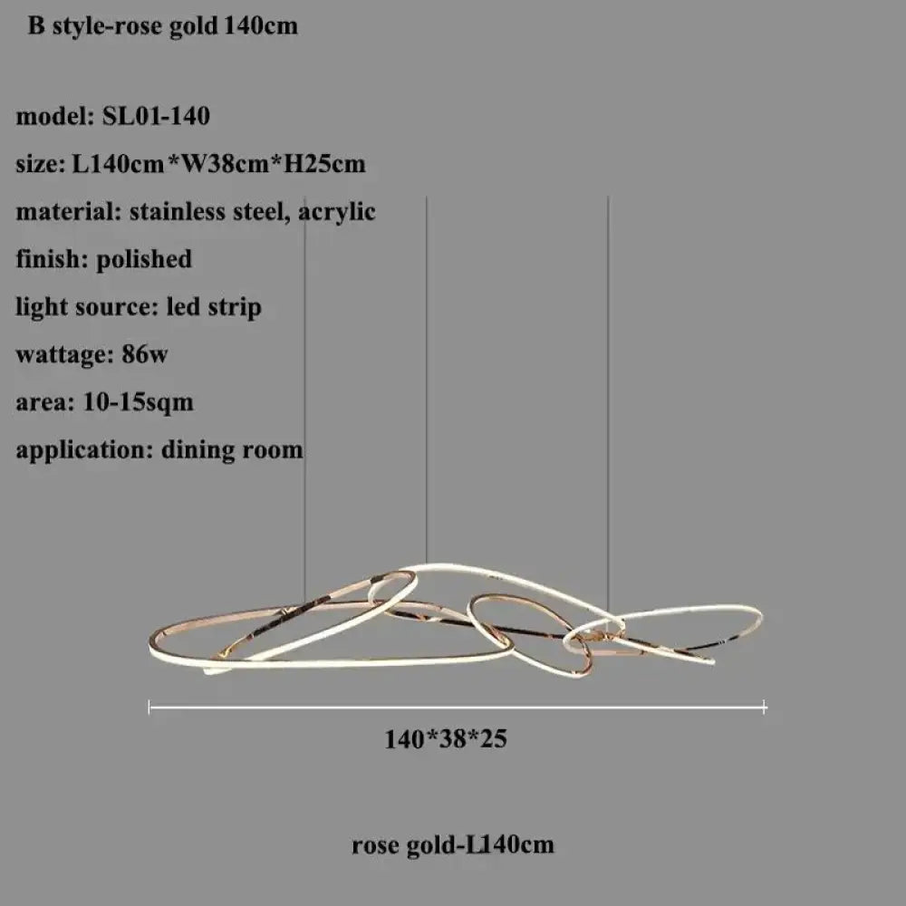 LED Modern Gold Pendant Light | Dining Room Home Lighting