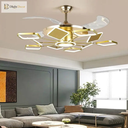 LED Nordic Ceiling Fan Light | Modern Interior Lighting