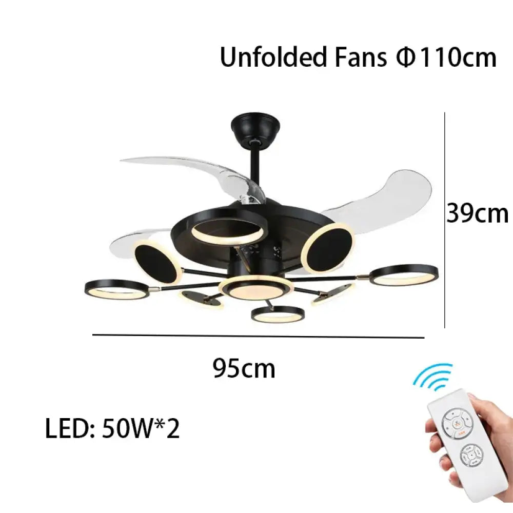 LED Nordic Ceiling Fan Light | Modern Interior Lighting
