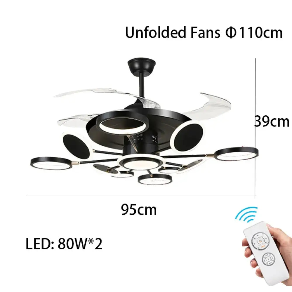 LED Nordic Ceiling Fan Light | Modern Interior Lighting