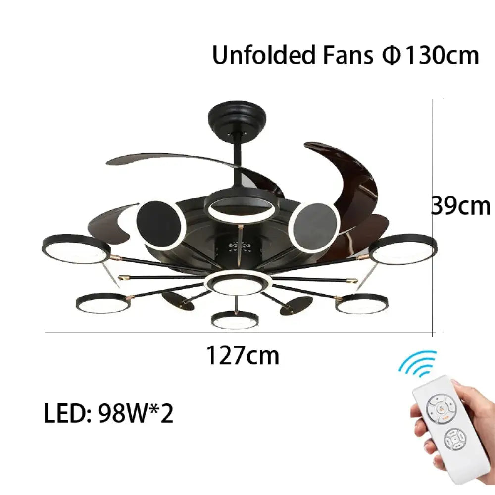 LED Nordic Ceiling Fan Light | Modern Interior Lighting
