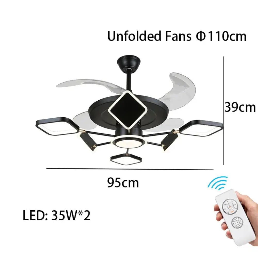 LED Nordic Ceiling Fan Light | Modern Interior Lighting