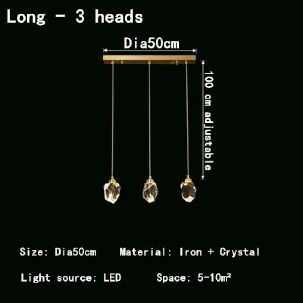 LED Nordic Crystal Chandelier | Kitchen Island Lighting