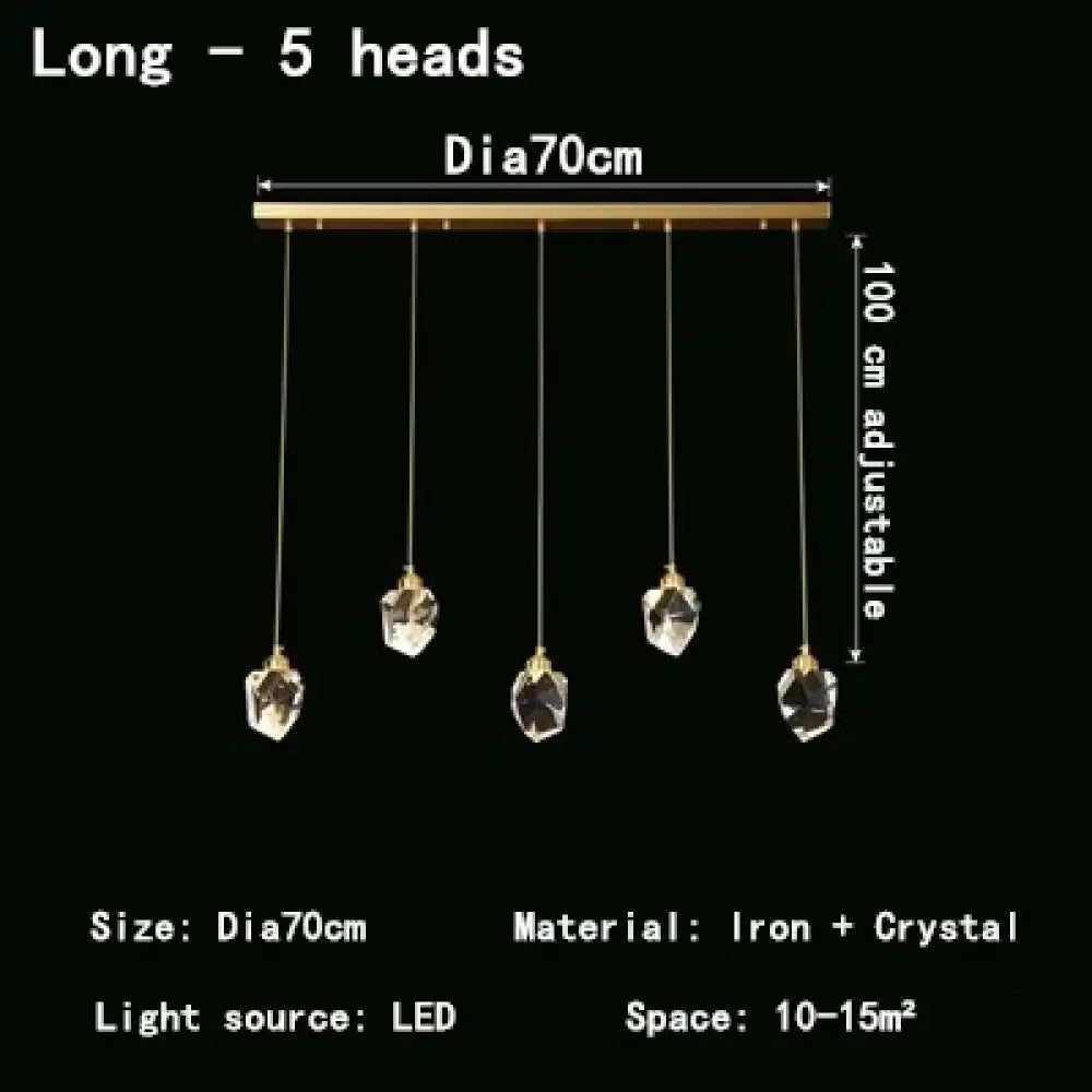 LED Nordic Crystal Chandelier | Kitchen Island Lighting