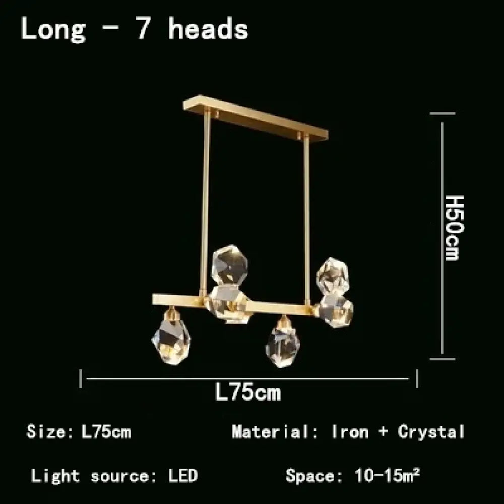 LED Nordic Crystal Chandelier | Kitchen Island Lighting