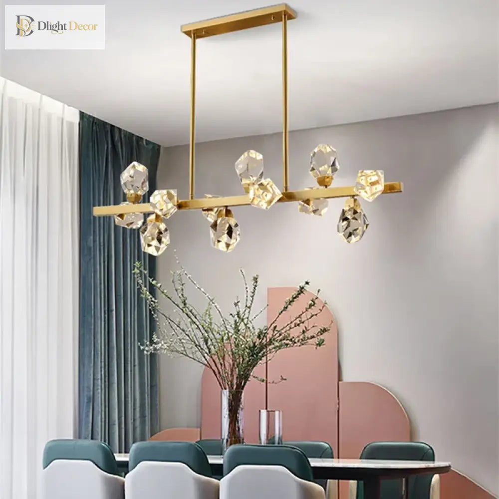 LED Nordic Crystal Chandelier | Kitchen Island Lighting
