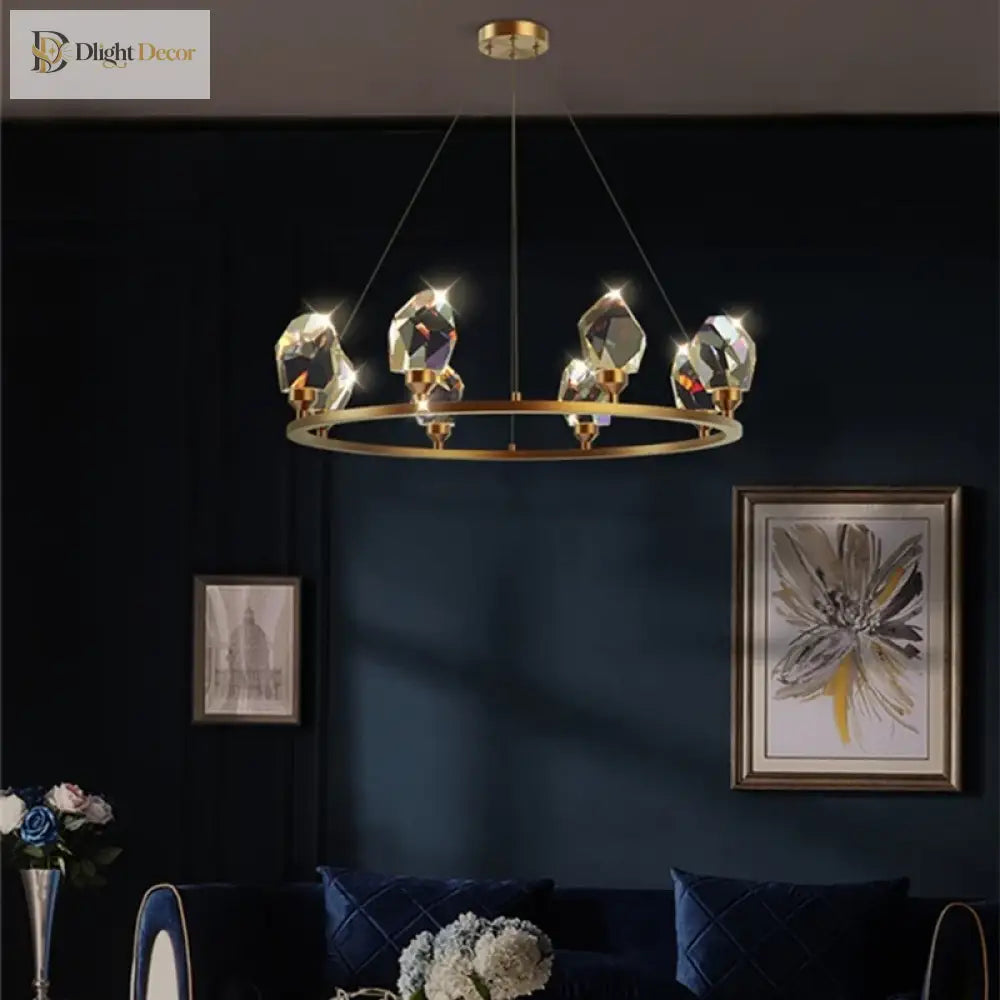 LED Nordic Crystal Chandelier | Kitchen Island Lighting