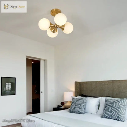 LED Nordic Flush Mount Light | Bedroom &amp; Bedside Lighting