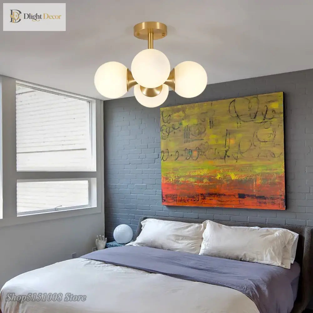 LED Nordic Flush Mount Light | Bedroom &amp; Bedside Lighting