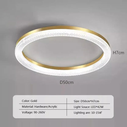LED Nordic Gold Ceiling Light | Dining Room Home Lighting