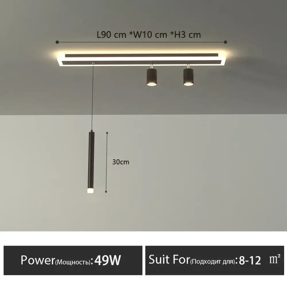 LED Nordic Linear Pendant Light | Dining Room Lighting