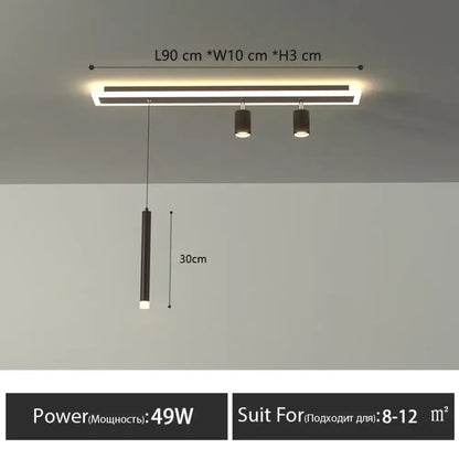 LED Nordic Linear Pendant Light | Dining Room Lighting