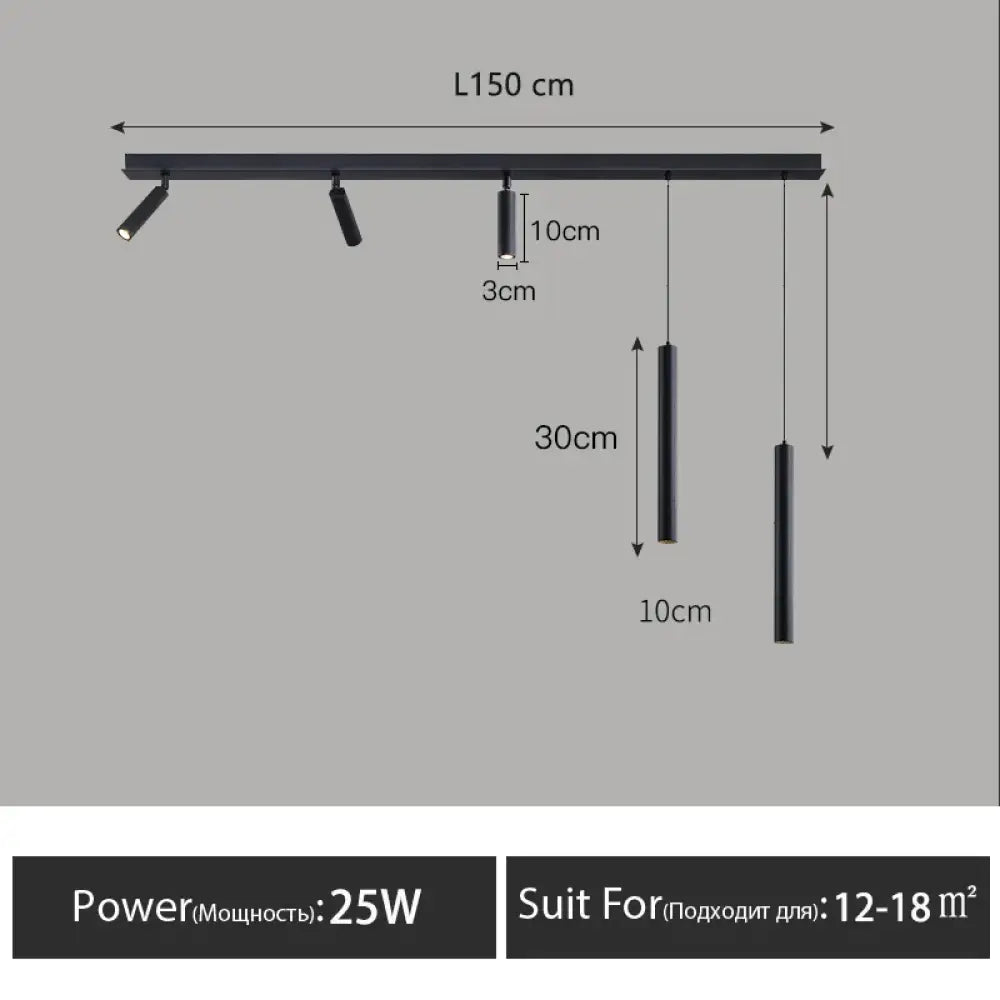 LED Nordic Linear Pendant Light | Dining Room Lighting