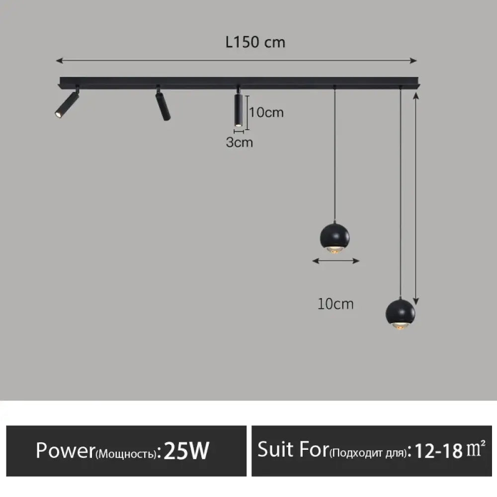 LED Nordic Linear Pendant Light | Dining Room Lighting