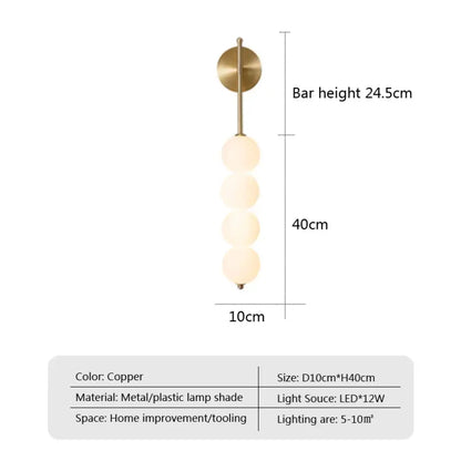 LED Nordic Minimalist Wall Sconce | Bedroom Home Lighting