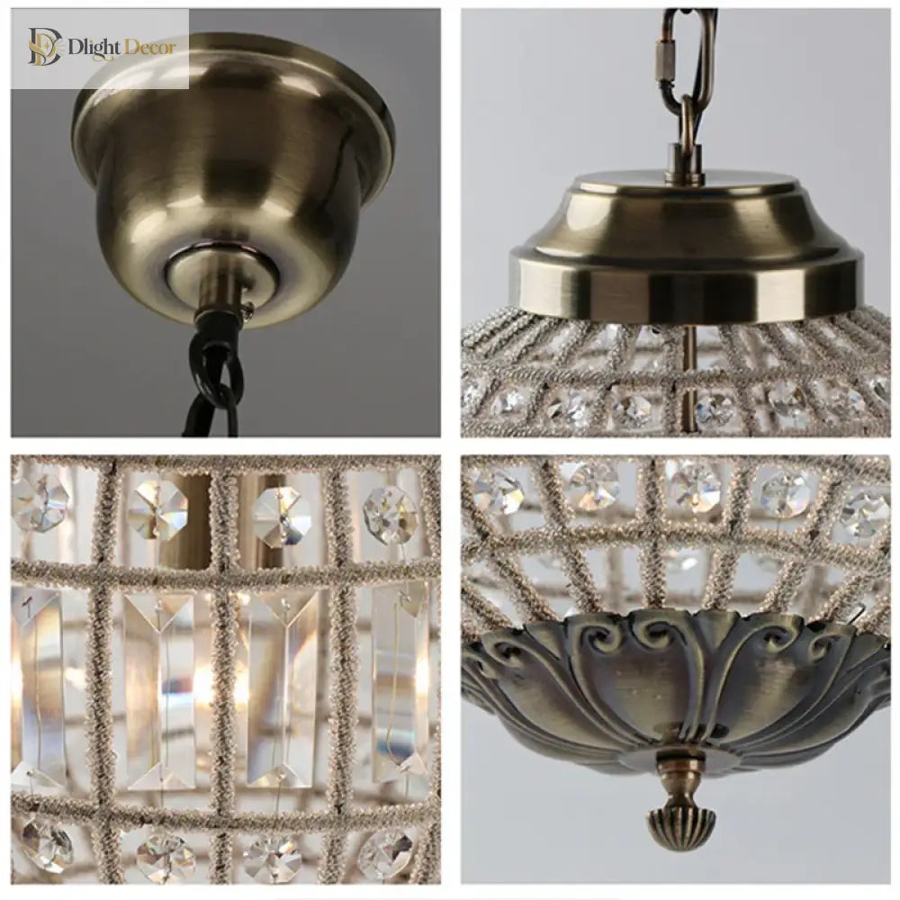 Medieval Retro Crystal Chandelier | Bedroom Home Lighting