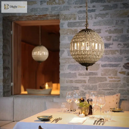 Medieval Retro Crystal Chandelier | Bedroom Home Lighting