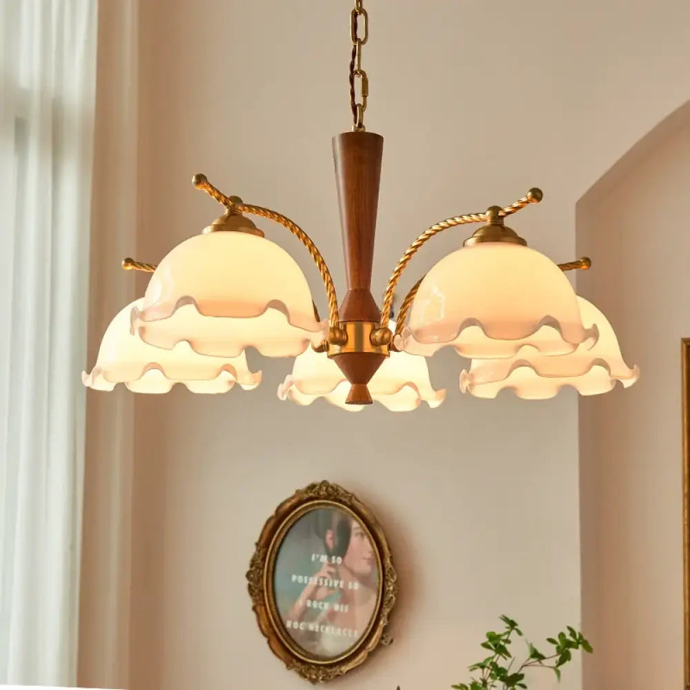 Medieval Vintage Wood Chandelier | Dining Room Lighting