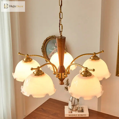 Medieval Vintage Wood Chandelier | Dining Room Lighting