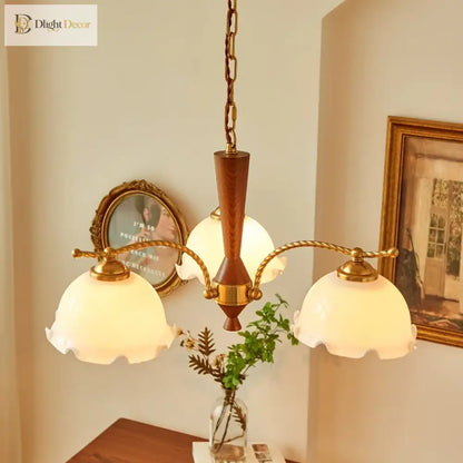 Medieval Vintage Wood Chandelier | Dining Room Lighting