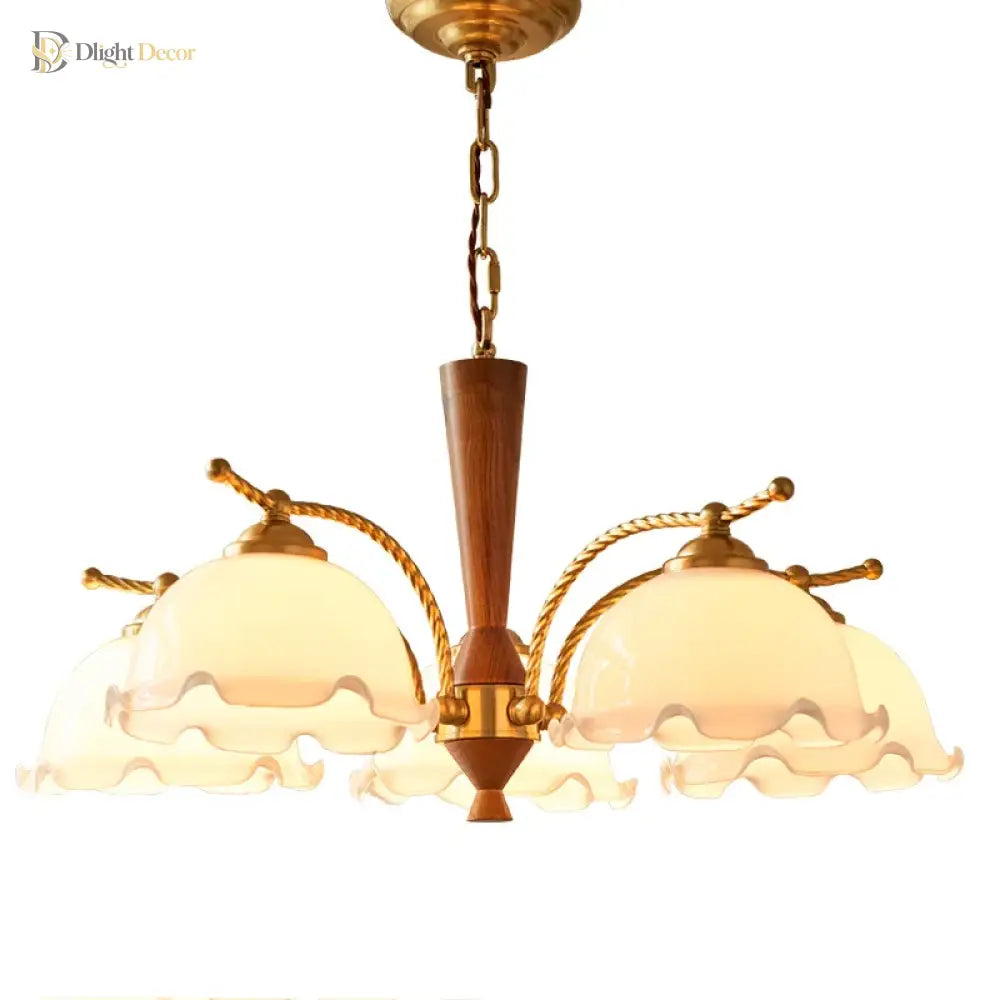 Medieval Vintage Wood Chandelier | Dining Room Lighting